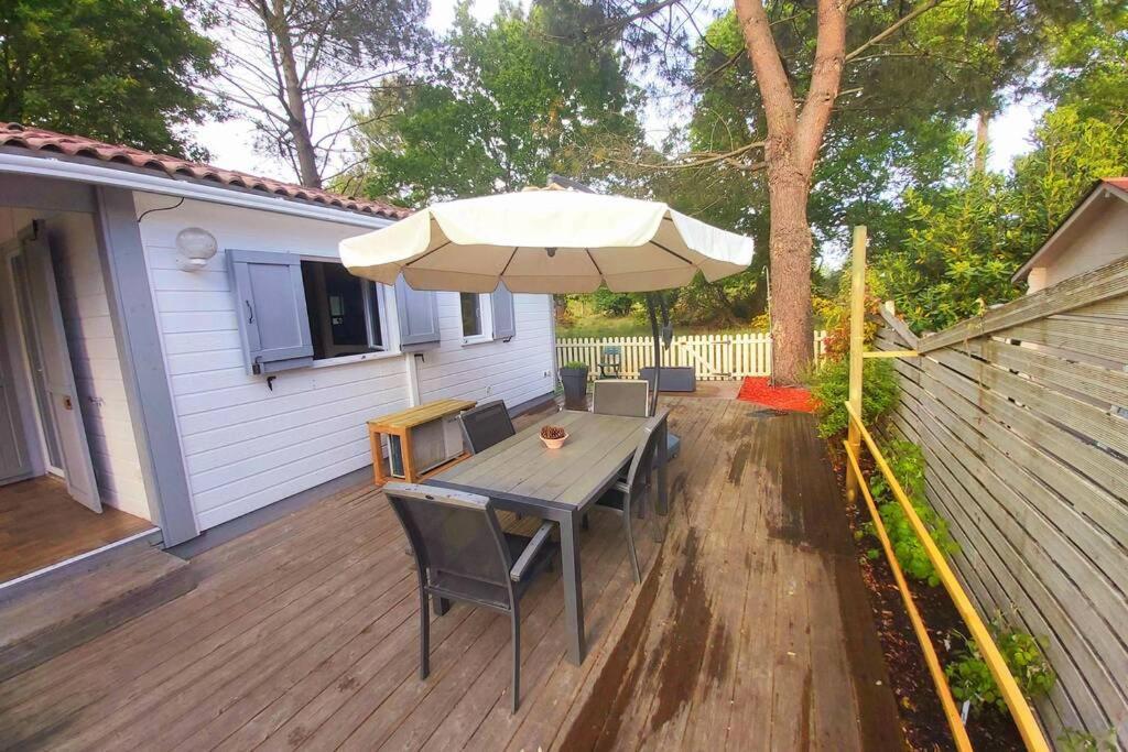 Chalet T3/Clim/Wifi/Pkg/Terrasse/15 Min Plages Villa La Teste-de-Buch Buitenkant foto
